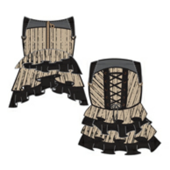 Lip Service Burning Circus ruffle skirt Black XXL - Picture 3 of 5